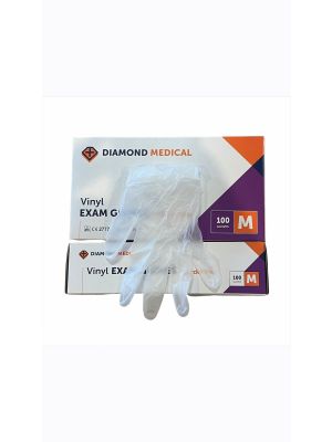 Diamond Medical Witte Vinyl  Handschoenen Maat 