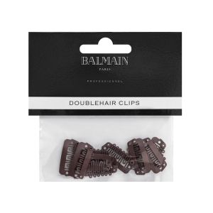 Balmain Hair Double Hair Clips Bruin 10 stuks