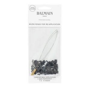 Balmain Hair Micro Rings Zwart 100 Stuks